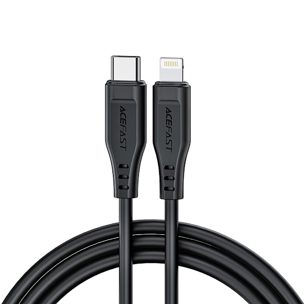 ACEFAST KABEL LANG STÆRK MFI USB C - LYN 1,2M 30W 3A SORT