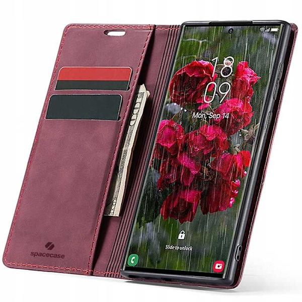 Spacecase Pålbocksväska För Galaxy S24 Ultra Rött Skydd