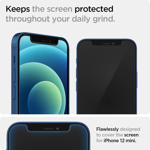 HERDET GLASS SPIGEN GLAS.TR "EZ FIT" 2-PACK IPHONE 12 MINI