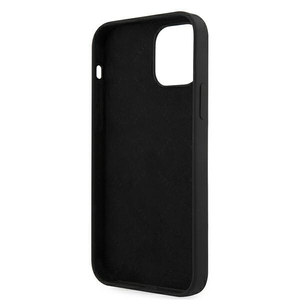Guess GUHCP12LLSVSBK iPhone 12 Pro Max 6.7 svart/svart hardt deksel Script Vintage