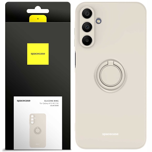 Spacecase Silikoncase Ring För Samsung Galaxy A15 4G 5G Bone