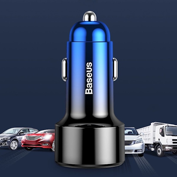 Baseus Magic Series Dual QC - Quick Charge 3.0 billader 2x USB 45W 6A svart (CCMLC20A-01)