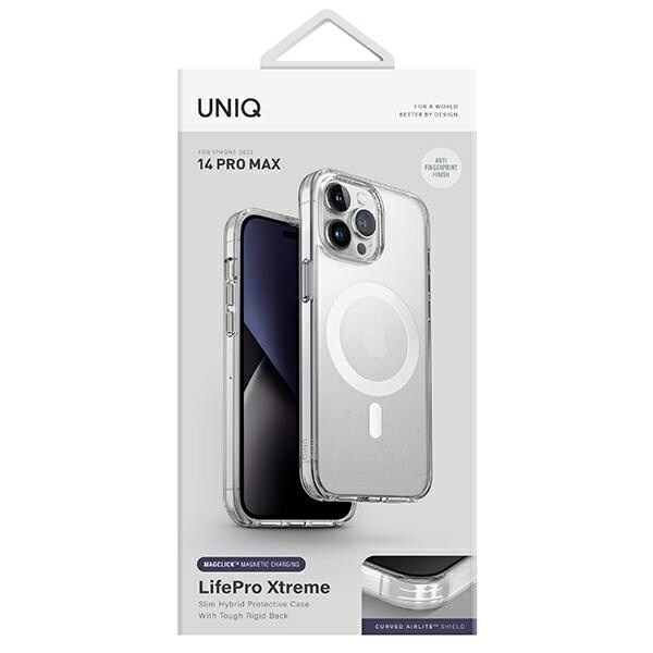 UNIQ LifePro Xtreme-deksel iPhone 14 Pro Max 6.7Magclick Lader gjennomsiktig/frostklar