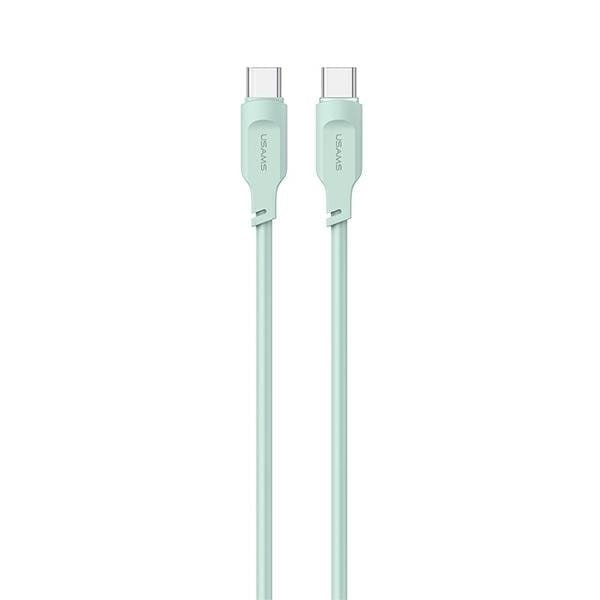 USAMS USB-C till USB-C-kabel 100W 1,2 m portskärm Snabbladdning Lithe-serien grön/grön SJ567USB04 (US-SJ567)