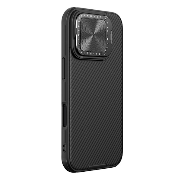 NILLKIN CAMSHIELD PROP-ETUI TIL IPHONE 16 PRO MAX MED KAMERACOVER OG STATIV - SORT
