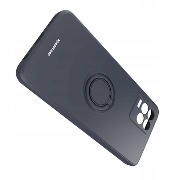 Spacecase Silikonecase Ring För Realme Phone 8 8 Pro Black