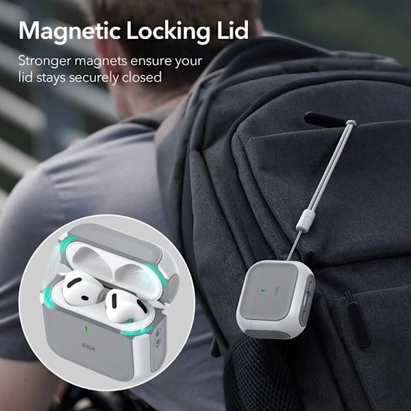 ESR ORBIT HALOLOCK MAGSAFE ETUI TIL APPLE AIRPODS 4 - HVID