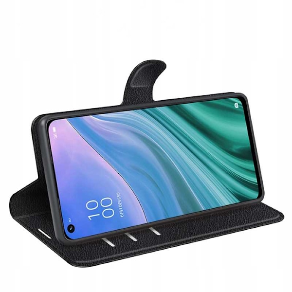 Litchi-Fodral För Oppo A54 A74 A93 5G Svart