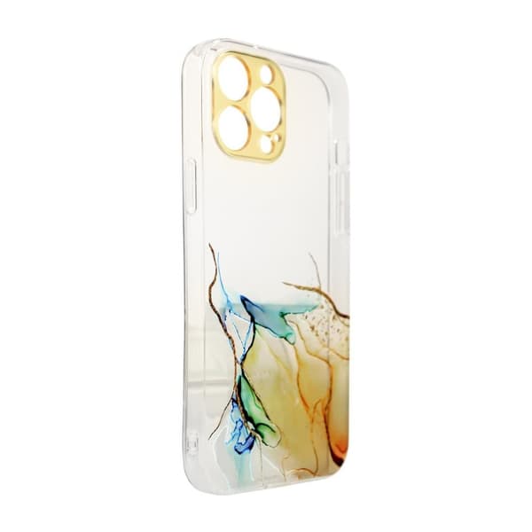 Marble Case-deksel til iPhone 13 Pro, gel-skall, marmororansje