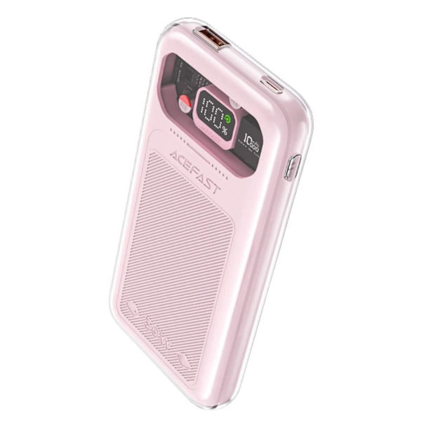 ACEFAST POWERBANK 10000MAH SPARKLING SERIES HURTIG OPLADNING 30W PINK