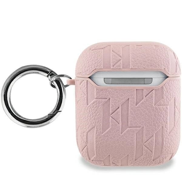 Karl Lagerfeld Monogram Choupette Head Case for AirPods 1/2 - Rosa