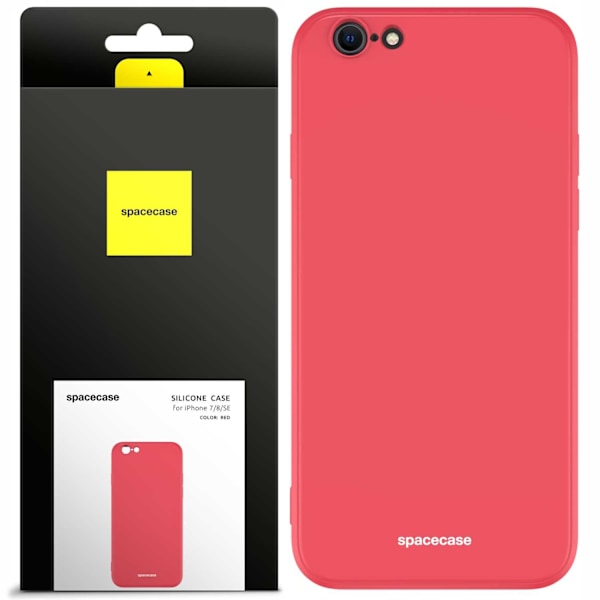 Spacecase Silikonfodral För Iphone 7 8 Se 2020 Rött Skydd