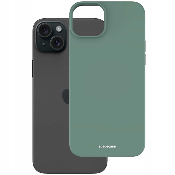 Spacecase Silikonfodral För Iphone 15 Plus Mörkgrön