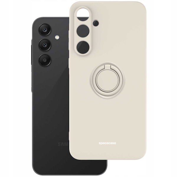 Spacecase Silikoncase Ring För Samsung Galaxy A55 5G Bone