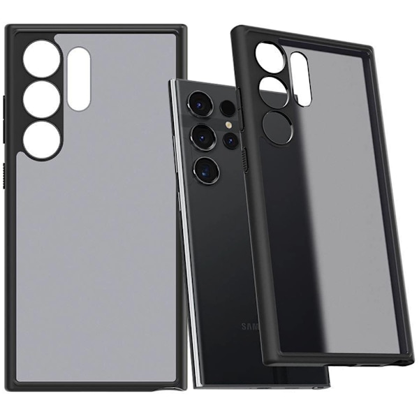 SPIGEN ULTRA HYBRID COVER TIL SAMSUNG GALAXY S24 ULTRA - GENNEMSIGTIG OG SORT