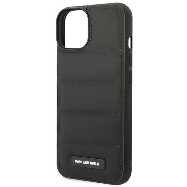 KARL LAGERFELD PUFFY ELONGATED LOGO COVER TIL IPHONE 14 - SORT