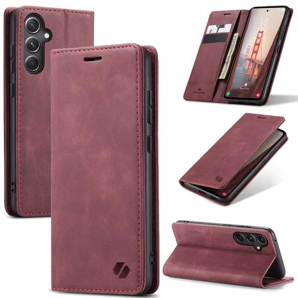 Spacecase Pålbocket Väska Galaxy S23 Fe Samsung Telefonskäl Röd