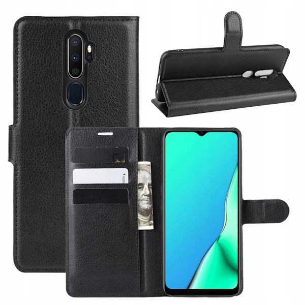 Litchi-Fodral För Oppo A9 2020 A5 2020 Svart