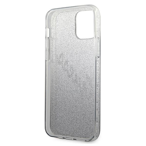 Guess GUHCP12SPCUGLSBK iPhone 12 mini 5.4 svart/svart hardt deksel Glitter Gradient Script