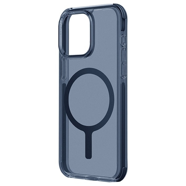 UNIQ Combat iPhone 15 Pro Max 6,7" skal Magclick Laddar mörkblått/rökblått