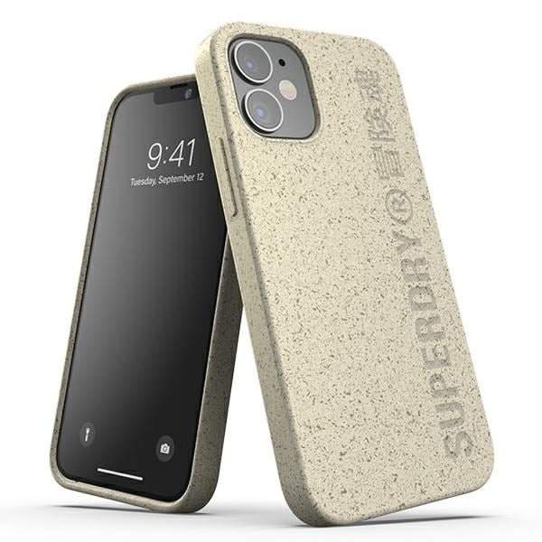 SuperDry Snap iPhone 12 mini komposterbart fodral sand/sand 42623
