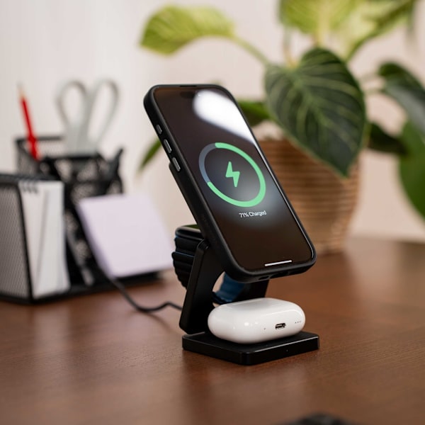 Spacecase 3In1 Trådlös Induktionsladdare För Magsafe För Iphone 13 14