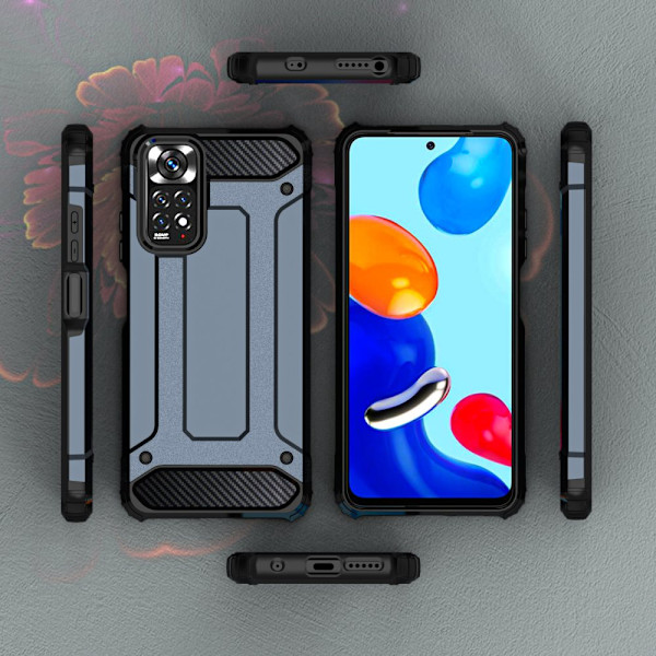 Hybrid Armor pansret hybriddeksel for Xiaomi Redmi Note 11S / Note 11 blå