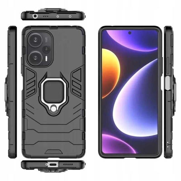 Spacecase Case Cover Till Poco F5 Svart X-Ring