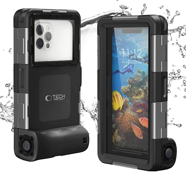 TECH-PROTECT IPX8 UNIVERSAL DYKKER VANDTÆT CASE SORT