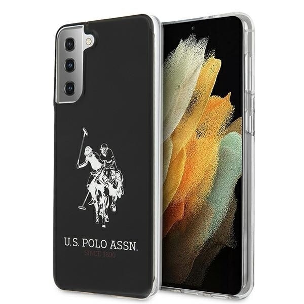 Saken med USA Polo Assn. Glanset stor logo på Samsung Galaxy S21+ - svart