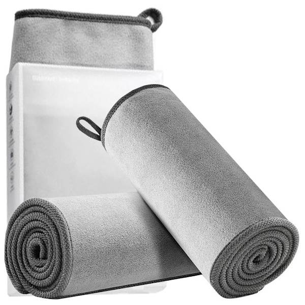 Baseus 2 x mikrofiberhåndklær for tørking av bilmikrofibre 40 cm x 40 cm grå (CRXCMJ-0G)