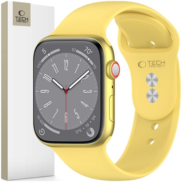 TECH-PROTECT SILIKONE APPLE WATCH 4 / 5 / 6 / 7 / 8 / 9 / SE (38 / 40 / 41 MM) KANARISK GUL