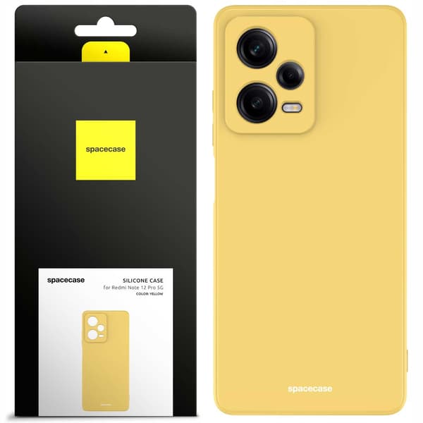 Spacecase Silikonfodral För Xiaomi Redmi Note 12 Pro 5G Yellow