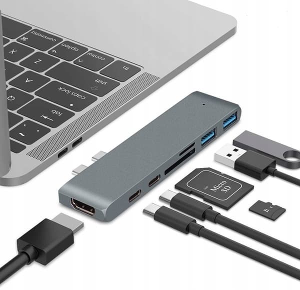 ADAPTERHUB USB-C USB THUNDERBOLT HDMI 4K ADAPTER FOR MACBOOK PRO AIR