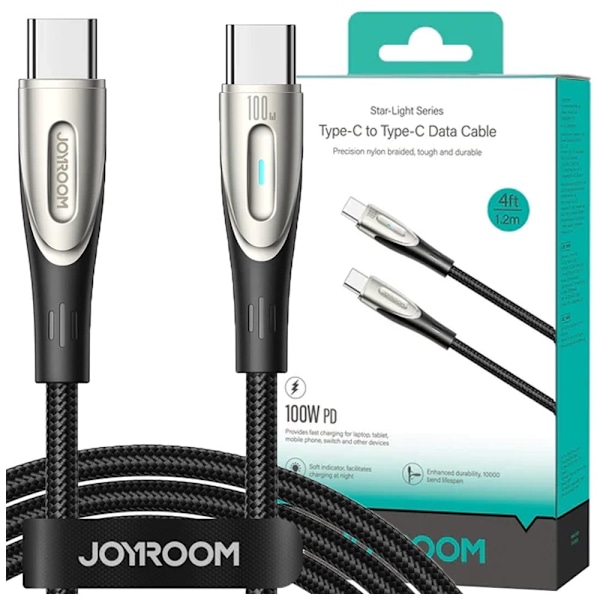 Joyroom Pioneer Series SA31-CC5 USB-C / USB-C-kabel 240W 1,2m - svart