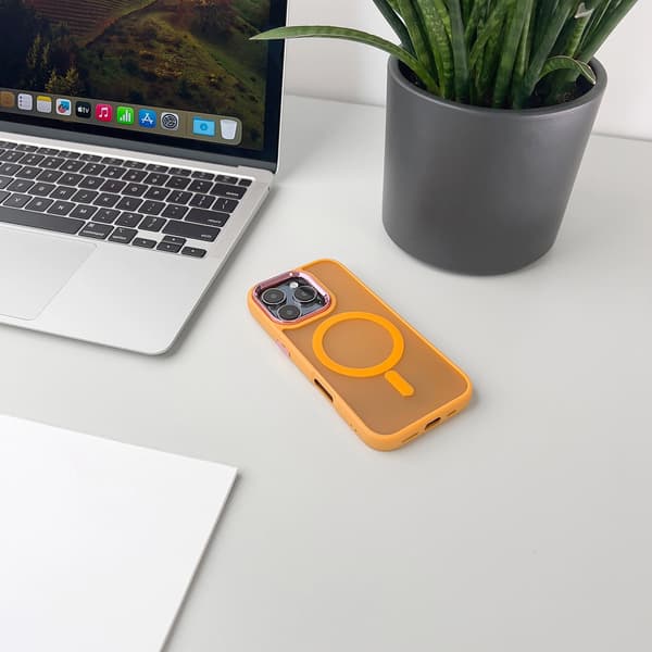 MAGNETIC COLLECTION MAGSAFE ETUI TIL IPHONE 16 - ORANGE