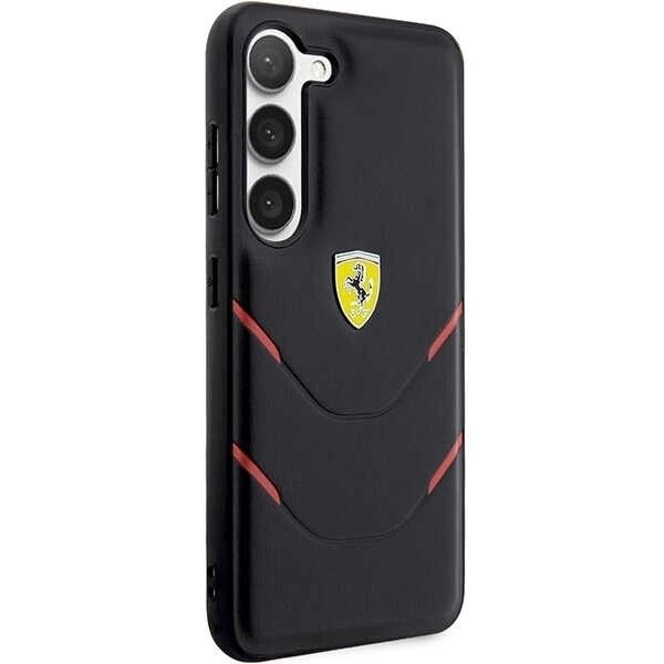 FERRARI HOT STAMP LINES ETUI TIL SAMSUNG GALAXY S23 - SORT