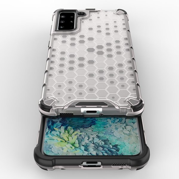 Honeycomb pansret deksel med gelramme for Samsung Galaxy S22+ (S22 Plus) svart