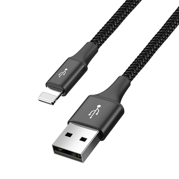 Baseus-kabel USB-kabel 4-i-1 Lightning / 2x USB Type C / mikro USB nylonflette 3,5A 1,2m svart (CA1T4-B01)