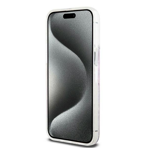 DKNY Liquid Glitter Multilogo-fodral till iPhone 15 Pro Max - rosa