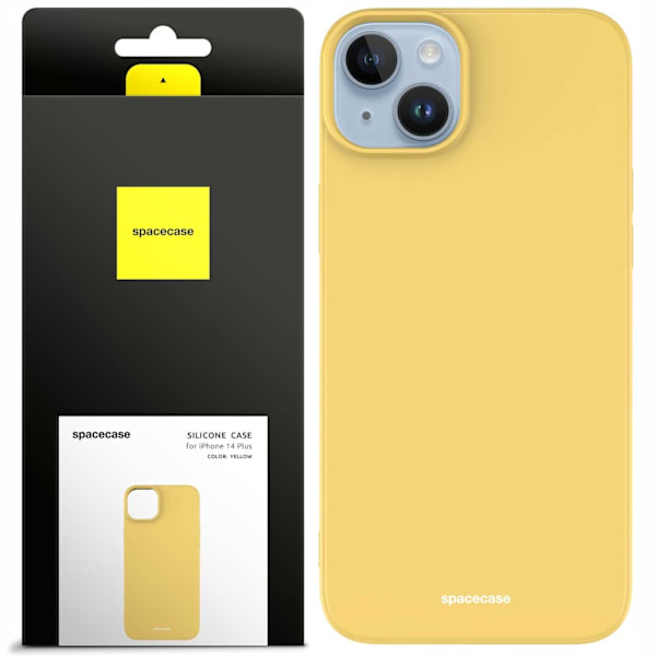 Spacecase Silikonfodral För Iphone 14 Plus Gul Skydd
