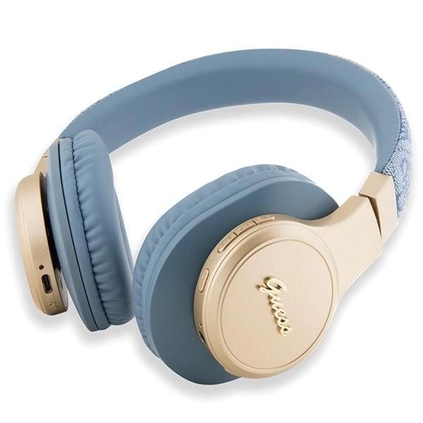 Guess 4G Script Bluetooth on-ear-hodetelefoner - blå
