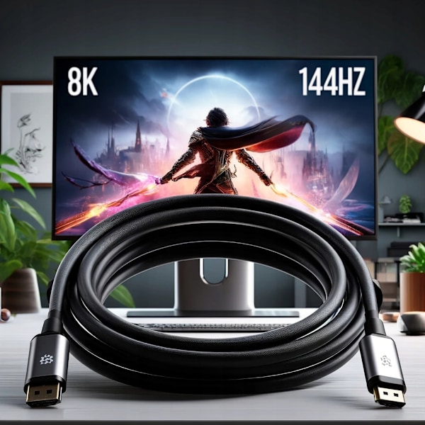 CO2 DISPLAYPORT HDMI 2.1 KABEL DP - HDMI FHD 240HZ 8K 60HZ HDR 2M
