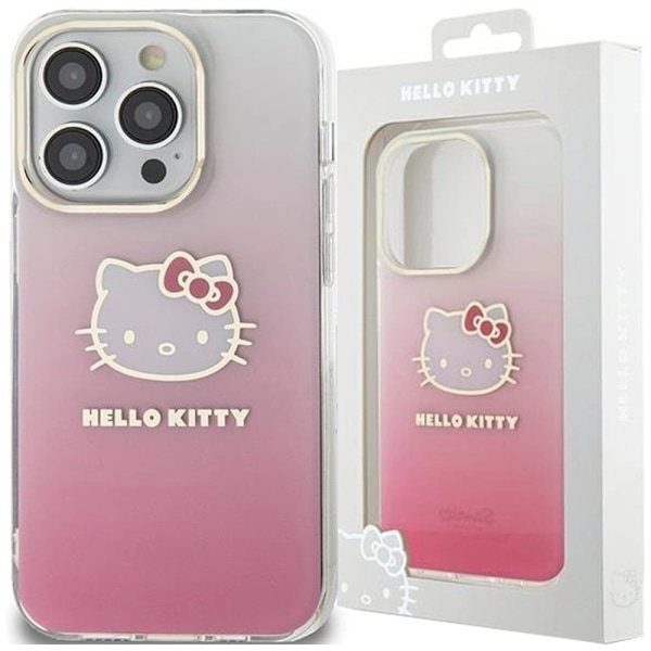 Hello Kitty IML Gradient Electrop Kitty Head-deksel til iPhone 14 Pro Max - Rosa