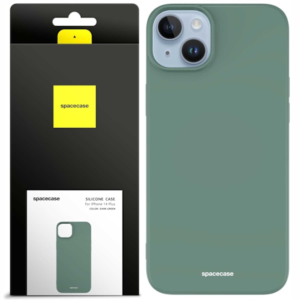 Spacecase Silikonfodral För Iphone 14 Plus Mörkgrön