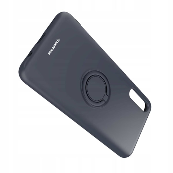 Spacecase Silikonecase Ring För Samsung Galaxy A50 Svart