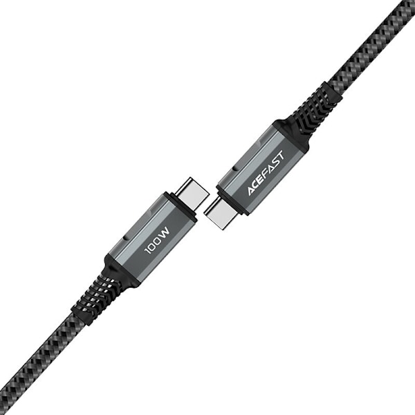 Acefast-kabel USB Type C - USB Type C 2m, 100W (20V/5A) grå (C4-03 deep space grey)