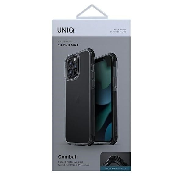 UNIQ Combat fodral iPhone 13 Pro Max 6,7" svart/kolsvart