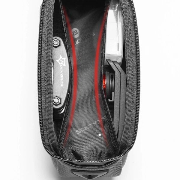 ROCKBROS B68 CYKELTASKE TIL STEL? PANSRET ETUI MED TELEFONETUI 1,5L - SORT