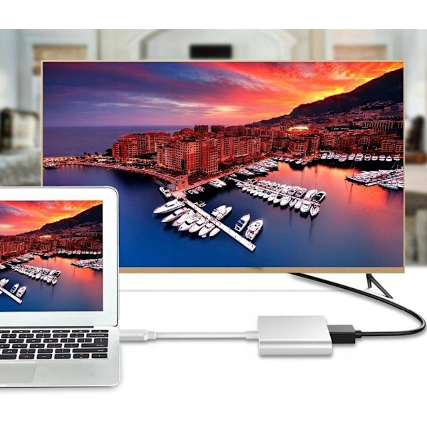 Adapter, 3 og 1, USB Type C, HDMI, Space Grey, Co2